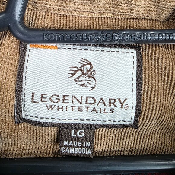 Mens Legendary Whitetails Red & Black Plaid Flannel Shirt Button Up Long Size L - Picture 2 of 8